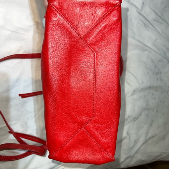 Auth BALENCIAGA Papier Mini Red Leather Tote Bag - Picture 14 of 14